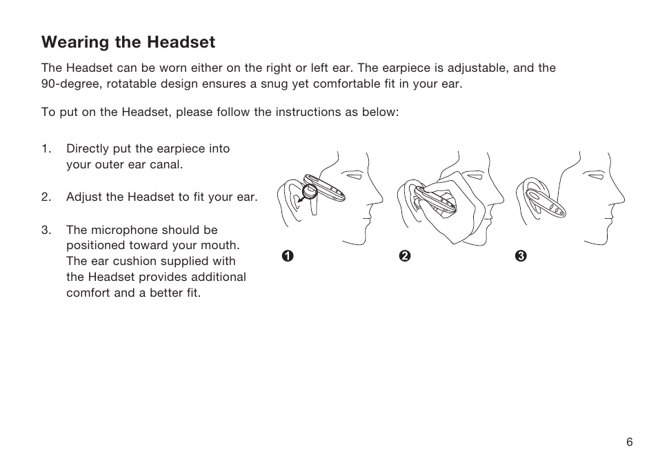 Wearing the headset | HP F8T064UKHP User Manual | Page 9 / 26