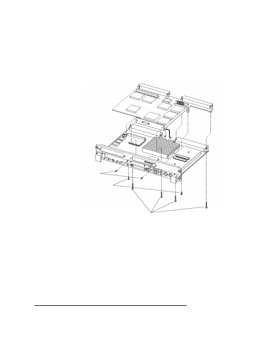 Installing an hcrx graphics board 2-14 | HP 744 User Manual | Page 54 / 154