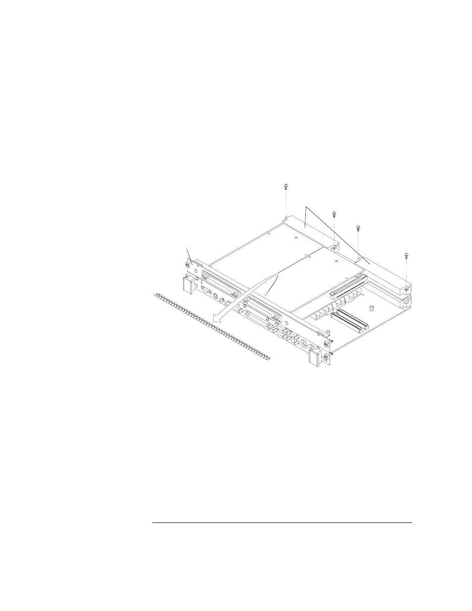 Removing bridge adapter screws and emi gasket 2-19 | HP 744 User Manual | Page 59 / 154