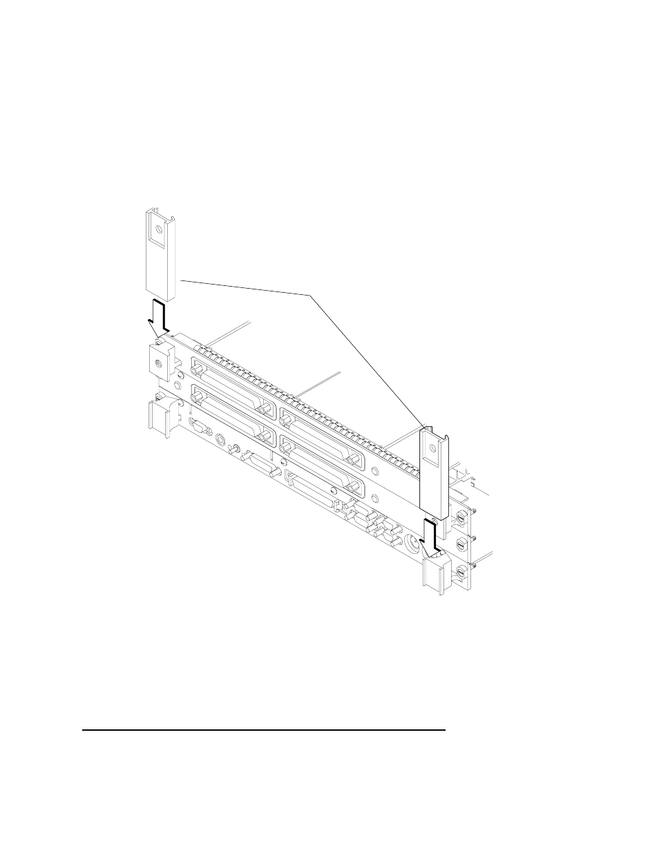Installing ejector handle sleeves 2-22 | HP 744 User Manual | Page 62 / 154