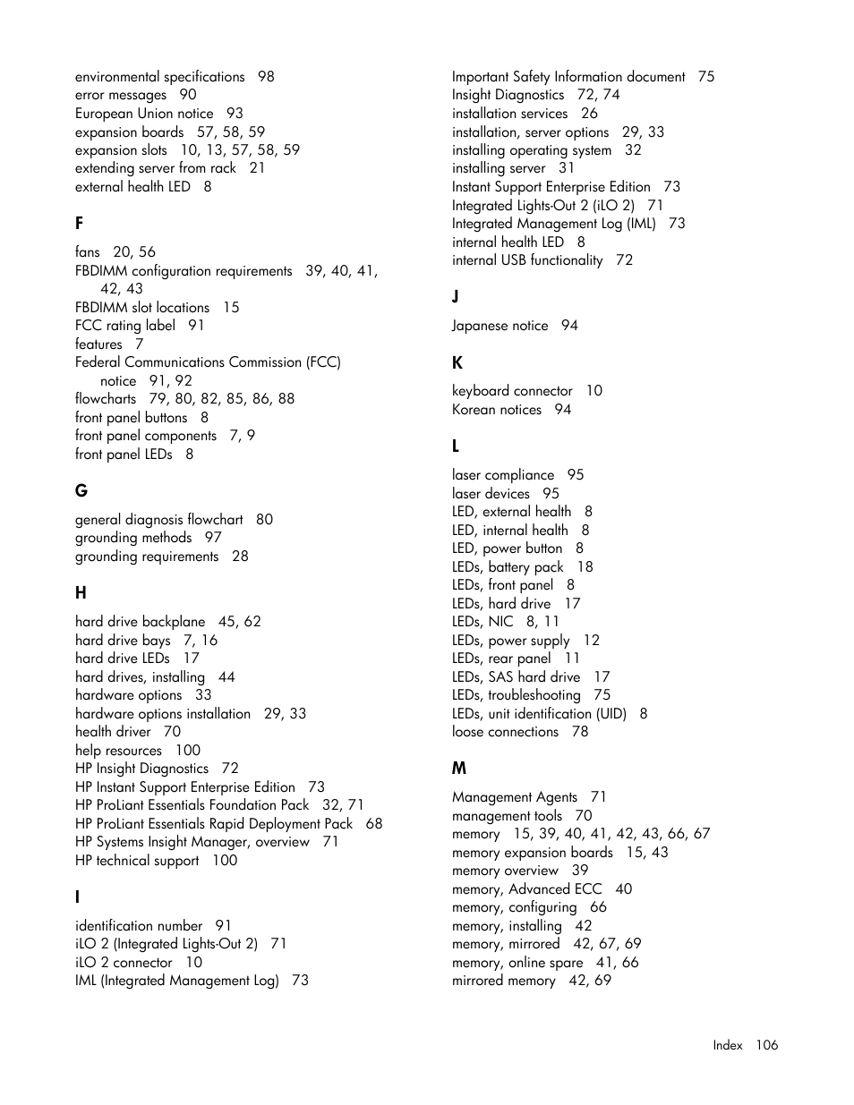 HP DL580 User Manual | Page 106 / 108