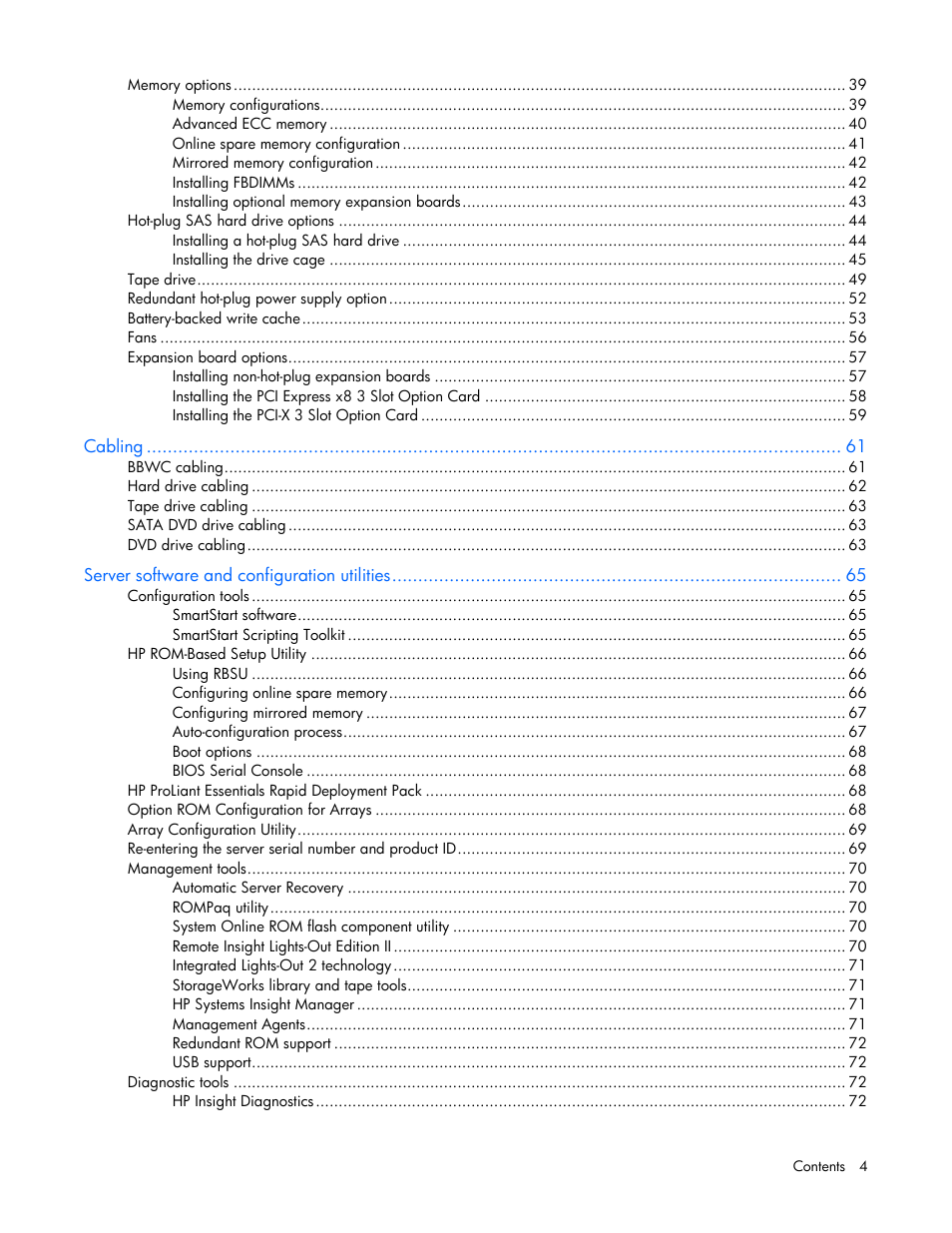 HP DL580 User Manual | Page 4 / 108