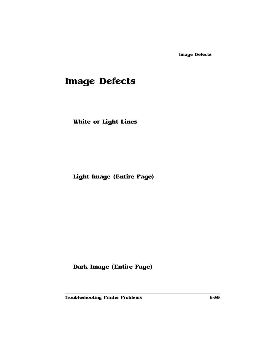 Image defects, White or light lines, Image defects -59 | Pdjh'hihfwv, Klwhru/ljkw/lqhv, Ljkw,pdjh (qwluh3djh, Dun,pdjh (qwluh3djh | HP 2425 User Manual | Page 139 / 186