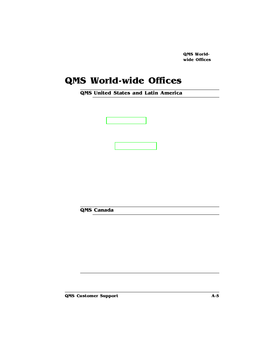 Qms world-wide offices, 406:ruogzlgh2iilfhv | HP 2425 User Manual | Page 177 / 186