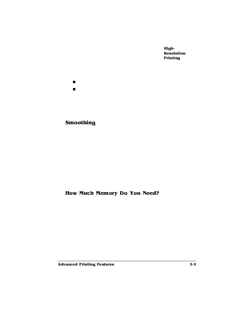 Smoothing, How much memory do you need, Smoothing 3-3 how much memory do you need? 3-3 | 6prrwklqj, Rz0xfk0hpru\'r<rx1hhg | HP 2425 User Manual | Page 47 / 186