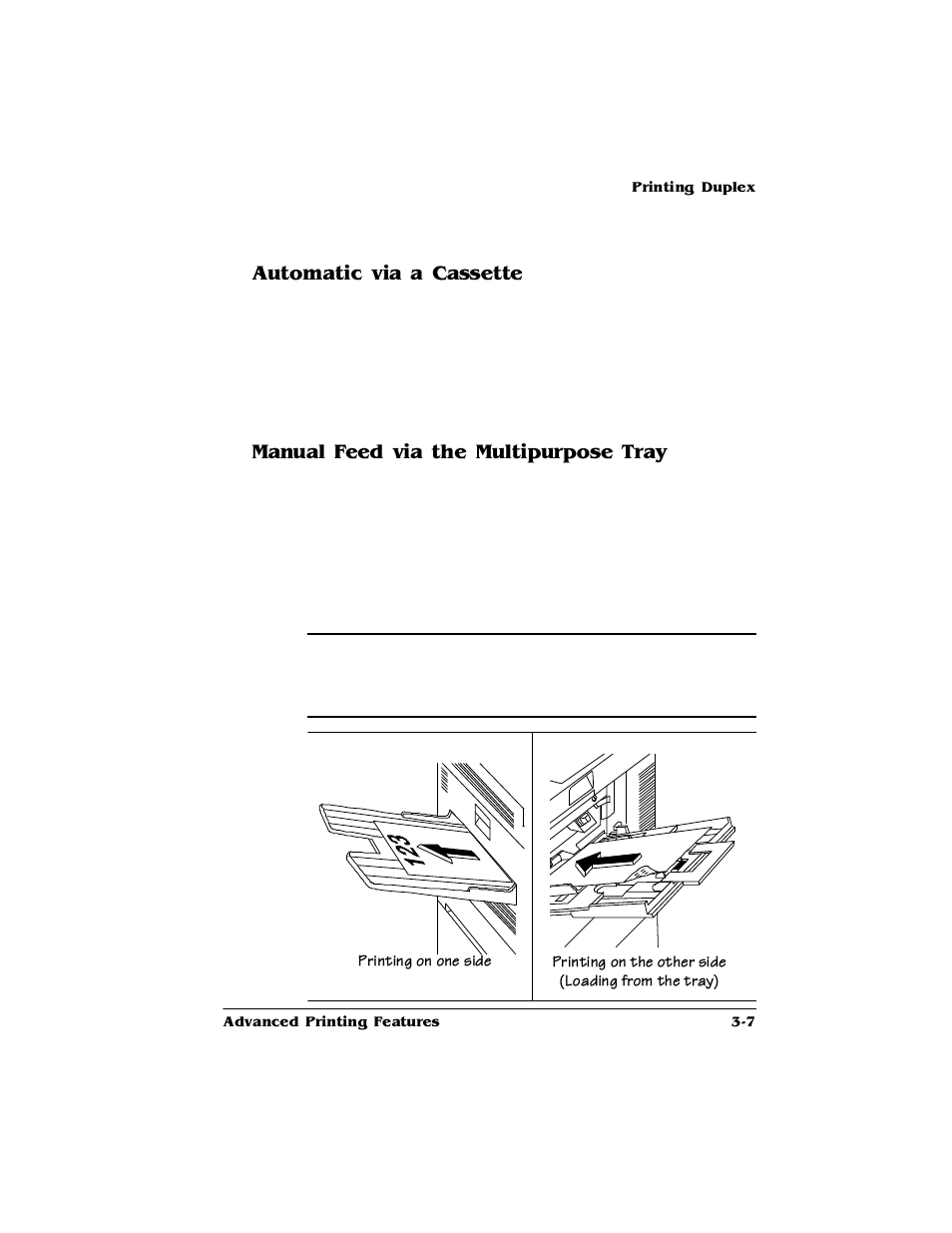 Automatic via a cassette, Manual feed via the multipurpose tray, Xwrpdwlfyldd&dvvhwwh | 0dqxdo)hhgyldwkh0xowlsxusrvh7ud | HP 2425 User Manual | Page 51 / 186