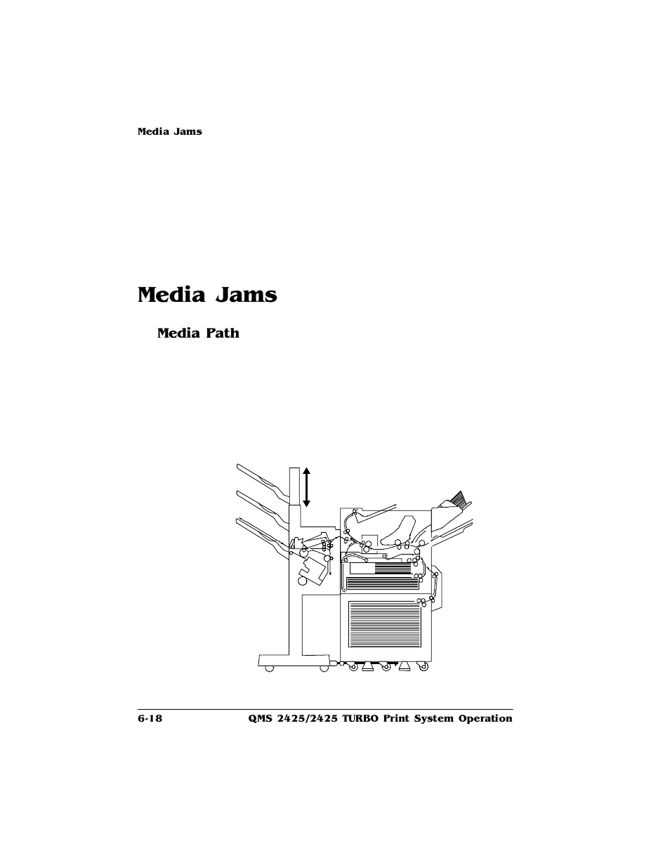 Media jams, Media path, Media jams -18 | Media path 6-18, 0hgld-dpv, 0hgld3dwk | HP 2425 User Manual | Page 98 / 186