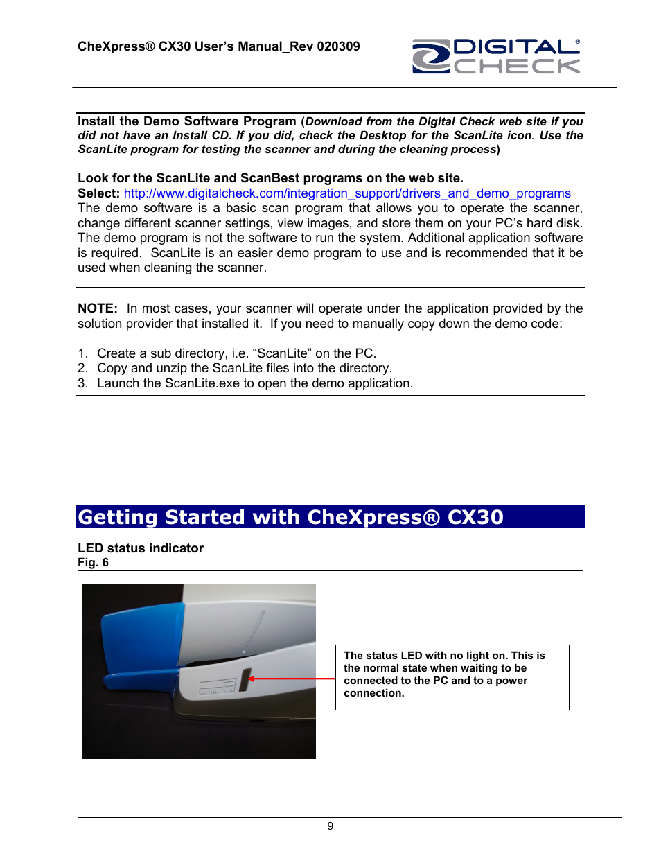 Getting started with chexpress® cx30 | HP CheXpress CX30 User Manual | Page 9 / 22