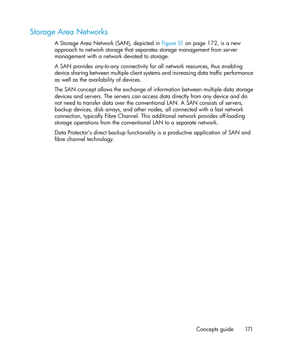 Storage area networks | HP B6960-96035 User Manual | Page 171 / 422