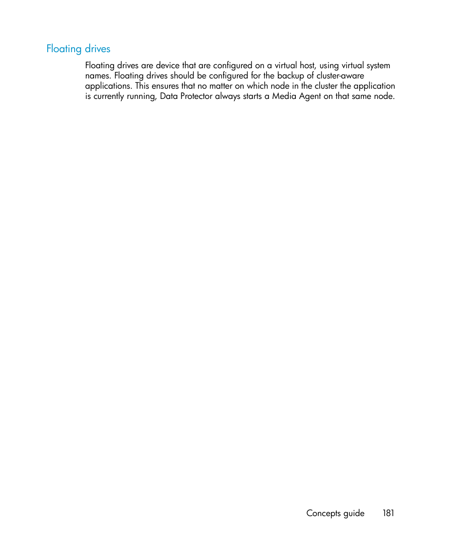 Floating drives | HP B6960-96035 User Manual | Page 181 / 422