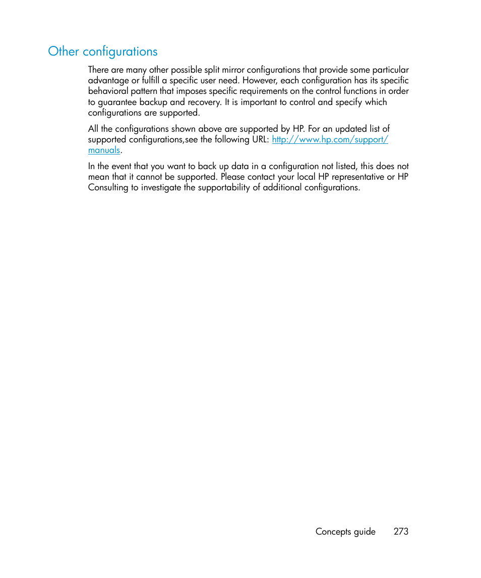 Other configurations | HP B6960-96035 User Manual | Page 273 / 422