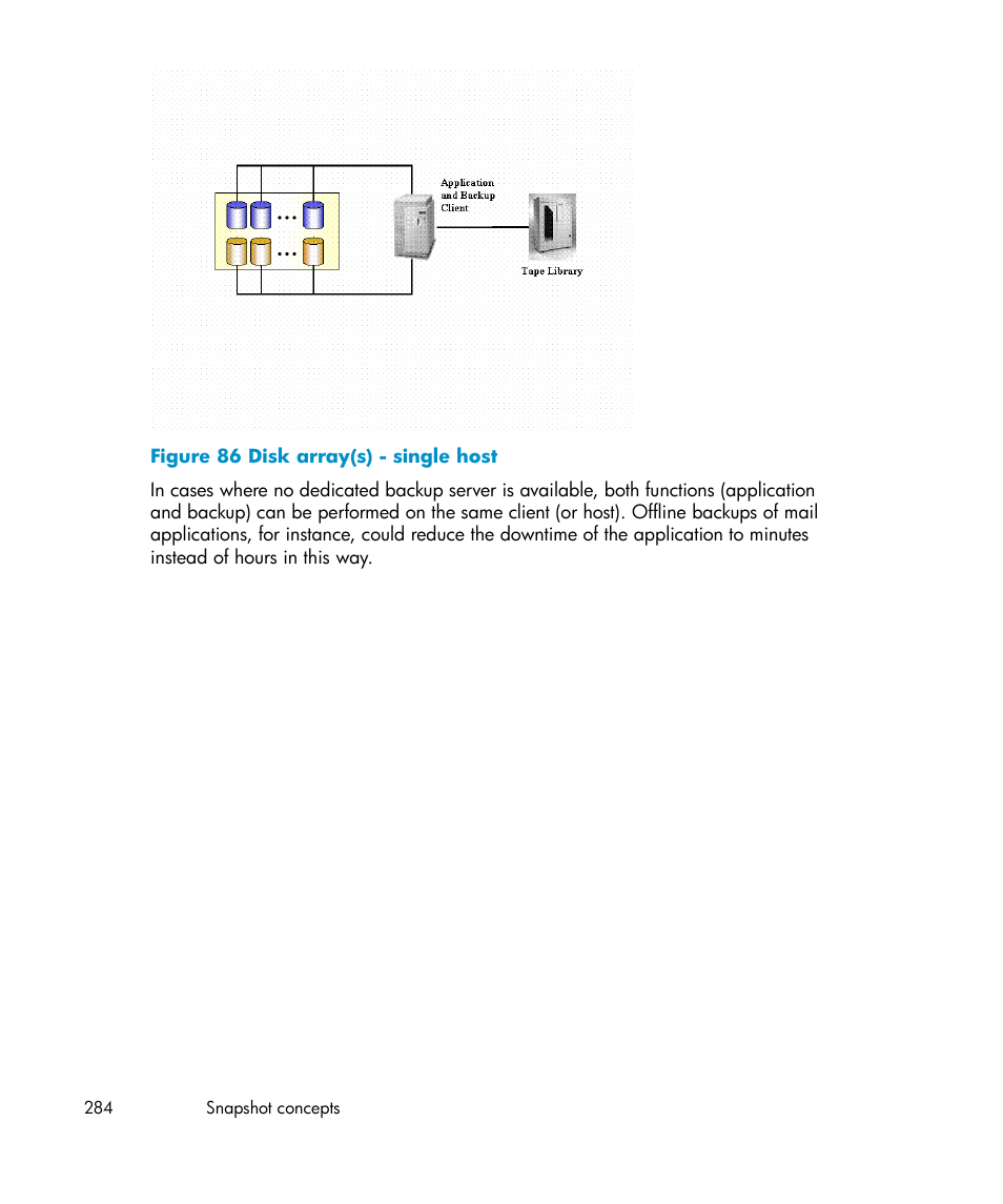 Disk array(s) - single host | HP B6960-96035 User Manual | Page 284 / 422