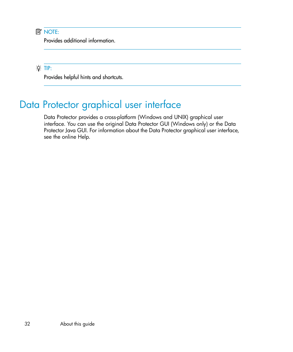 Data protector graphical user interface | HP B6960-96035 User Manual | Page 32 / 422
