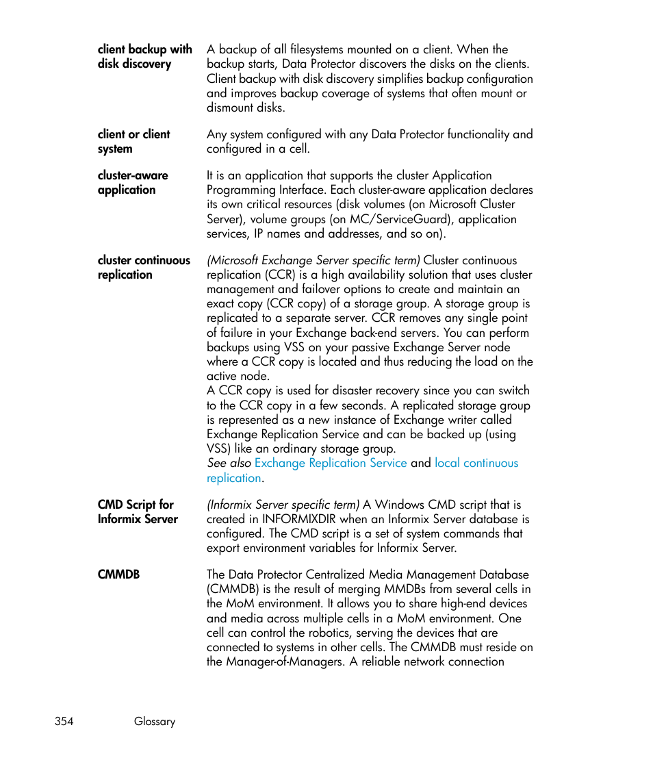 Cmmdb | HP B6960-96035 User Manual | Page 354 / 422