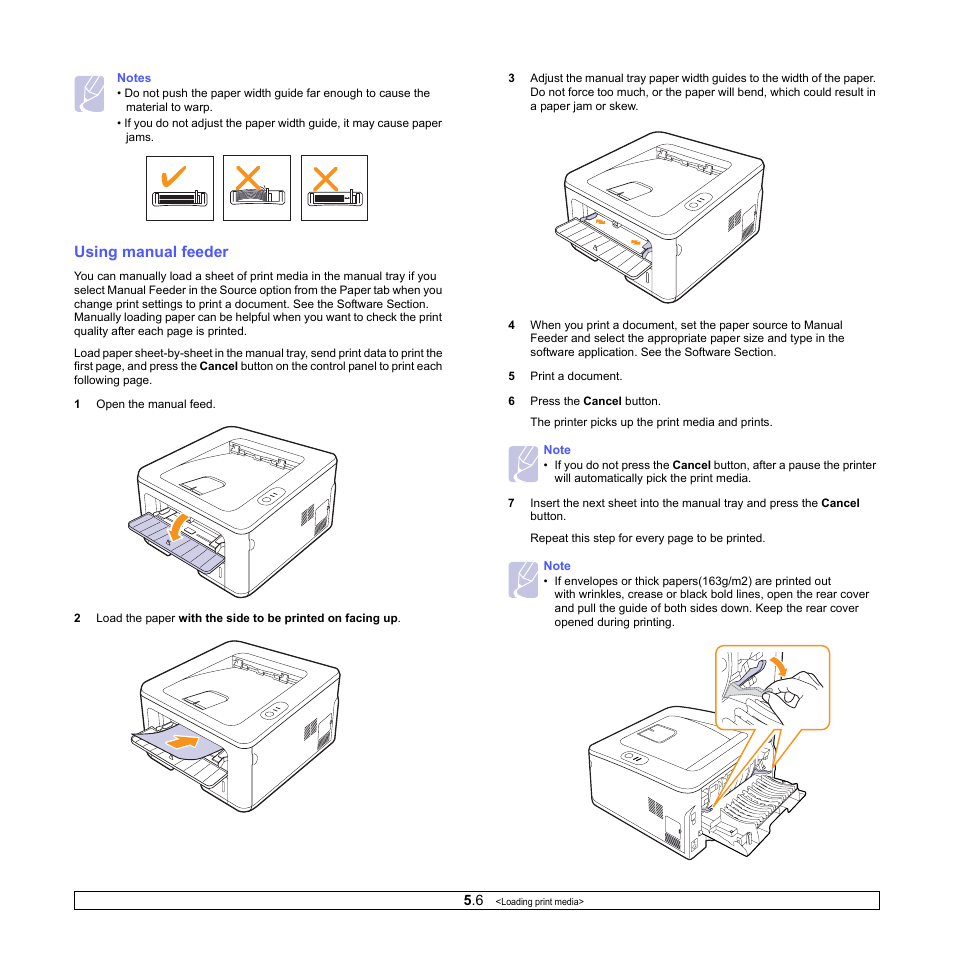 Using manual feeder | HP SP 3300 User Manual | Page 23 / 105