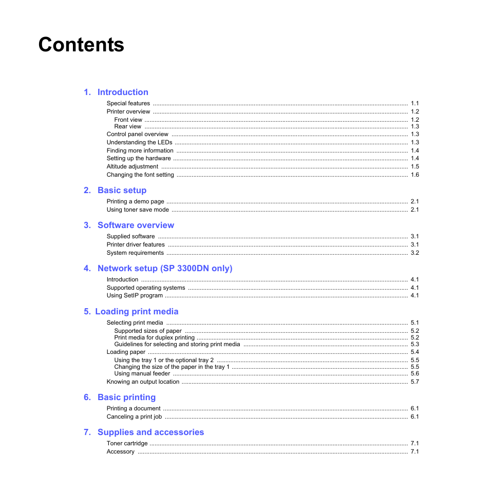 HP SP 3300 User Manual | Page 3 / 105