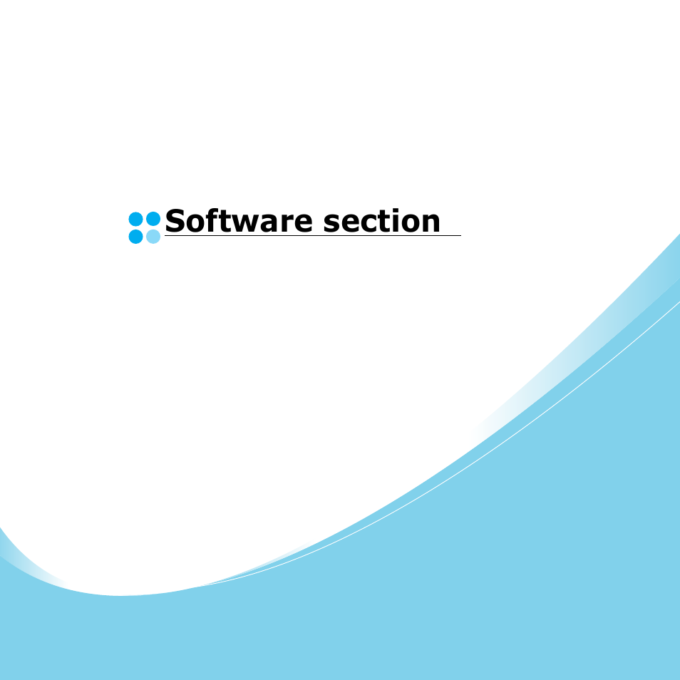 Software section | HP SP 3300 User Manual | Page 46 / 105