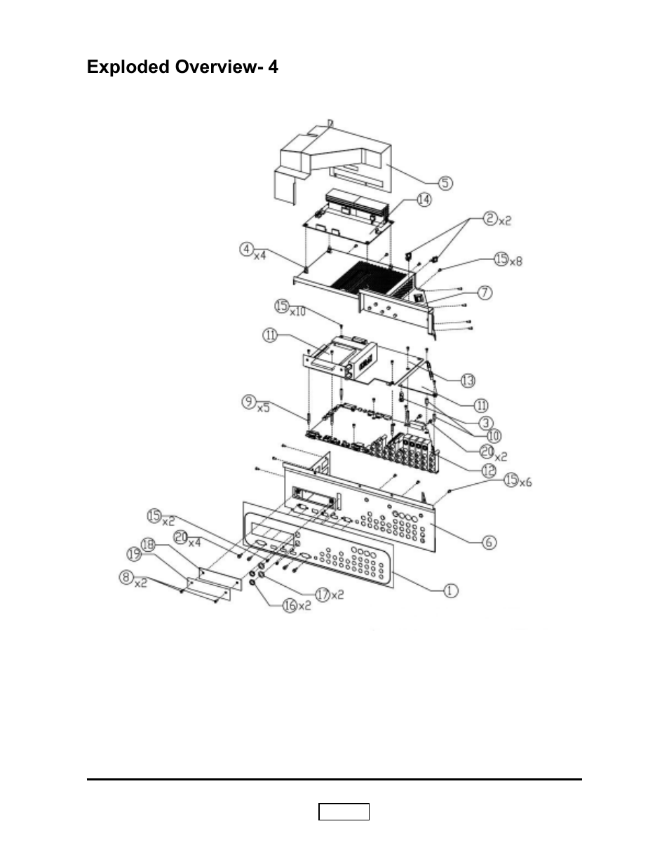 Exploded overview- 4 | HP L1735A User Manual | Page 64 / 78