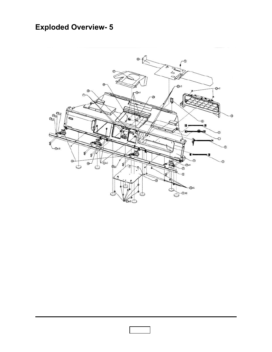 Exploded overview- 5 | HP L1735A User Manual | Page 66 / 78