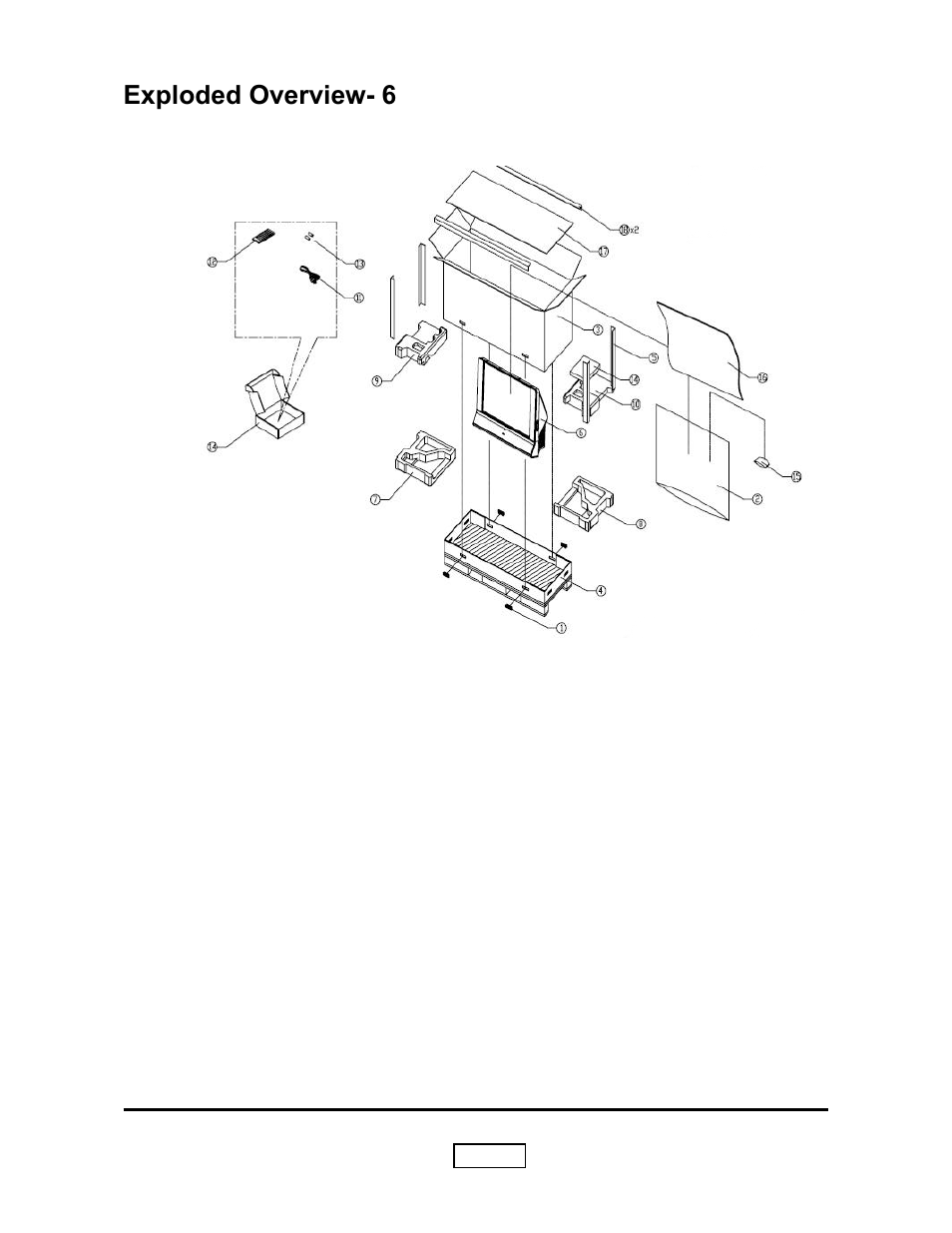 Exploded overview- 6 | HP L1735A User Manual | Page 68 / 78