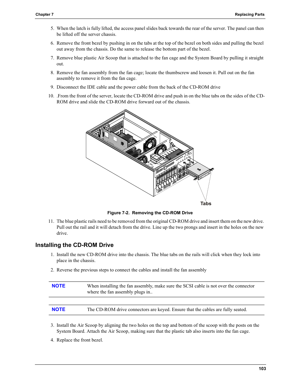 Installing the cd-rom drive | HP TC4100 User Manual | Page 105 / 130