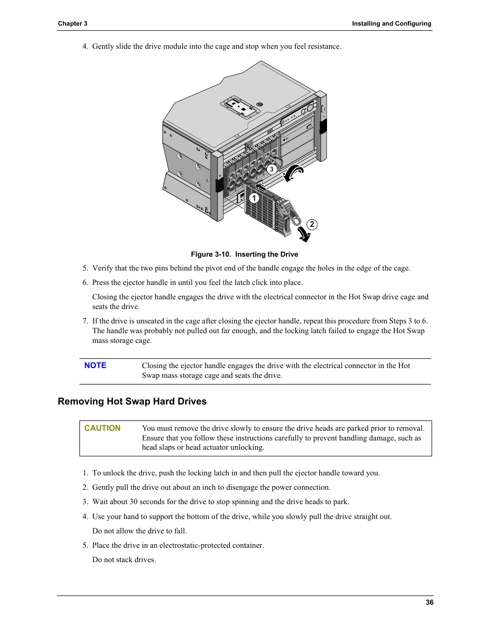 Removing hot swap hard drives | HP TC4100 User Manual | Page 38 / 130