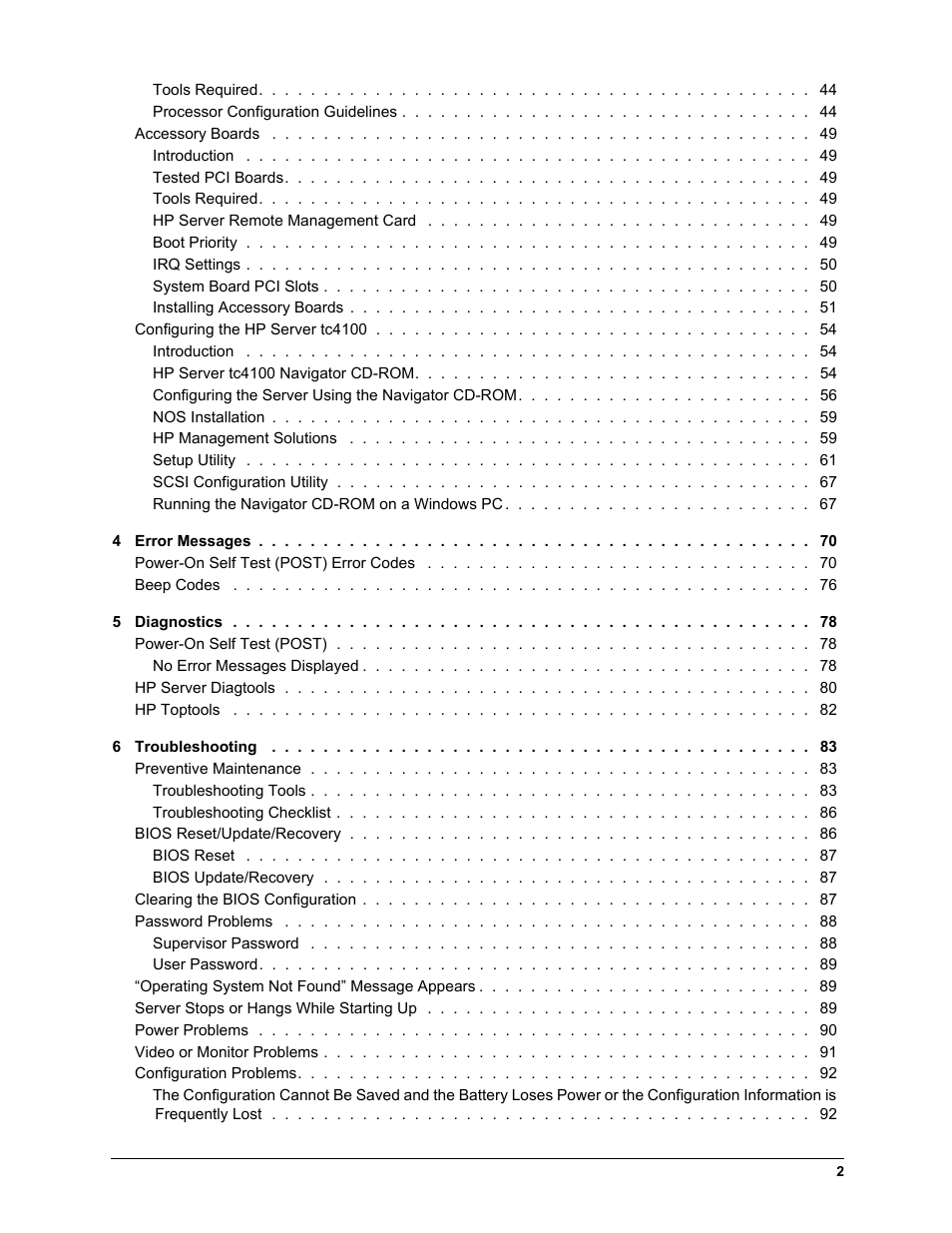 HP TC4100 User Manual | Page 4 / 130