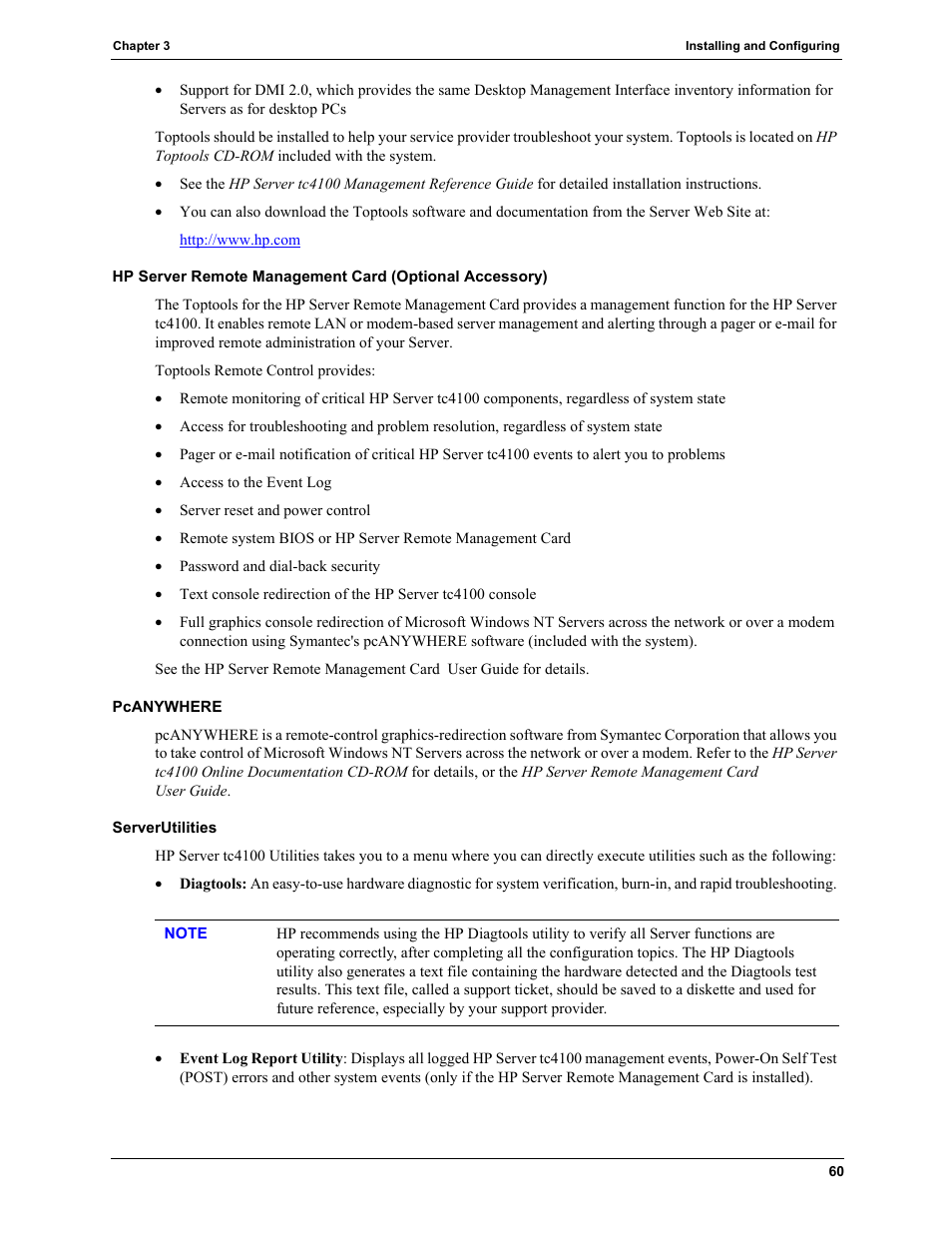 HP TC4100 User Manual | Page 62 / 130