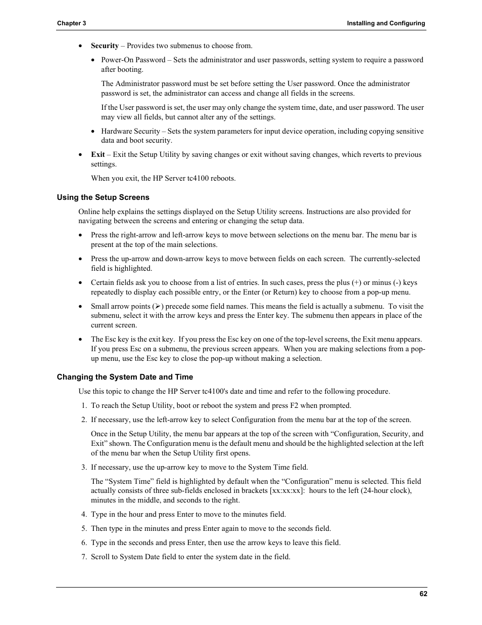 HP TC4100 User Manual | Page 64 / 130