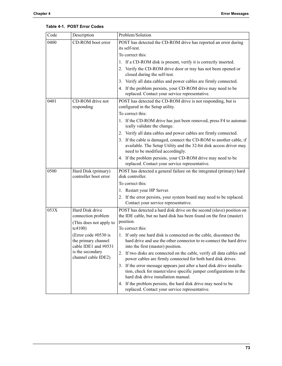 HP TC4100 User Manual | Page 75 / 130