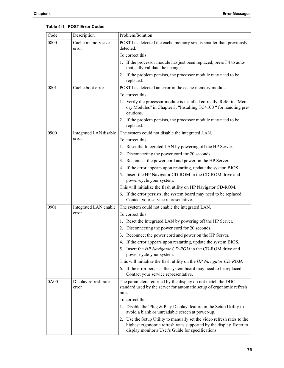 HP TC4100 User Manual | Page 77 / 130