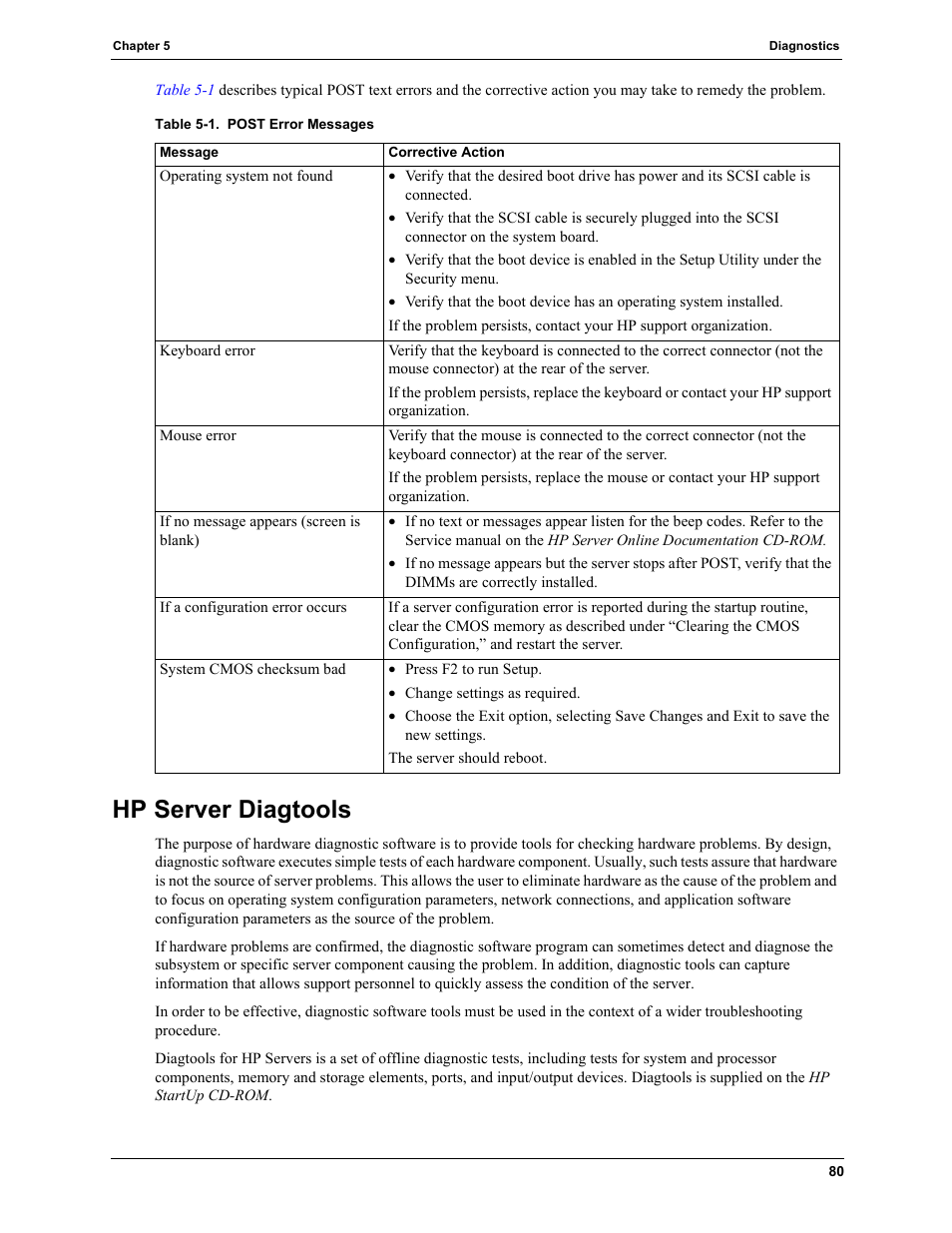 Hp server diagtools | HP TC4100 User Manual | Page 82 / 130