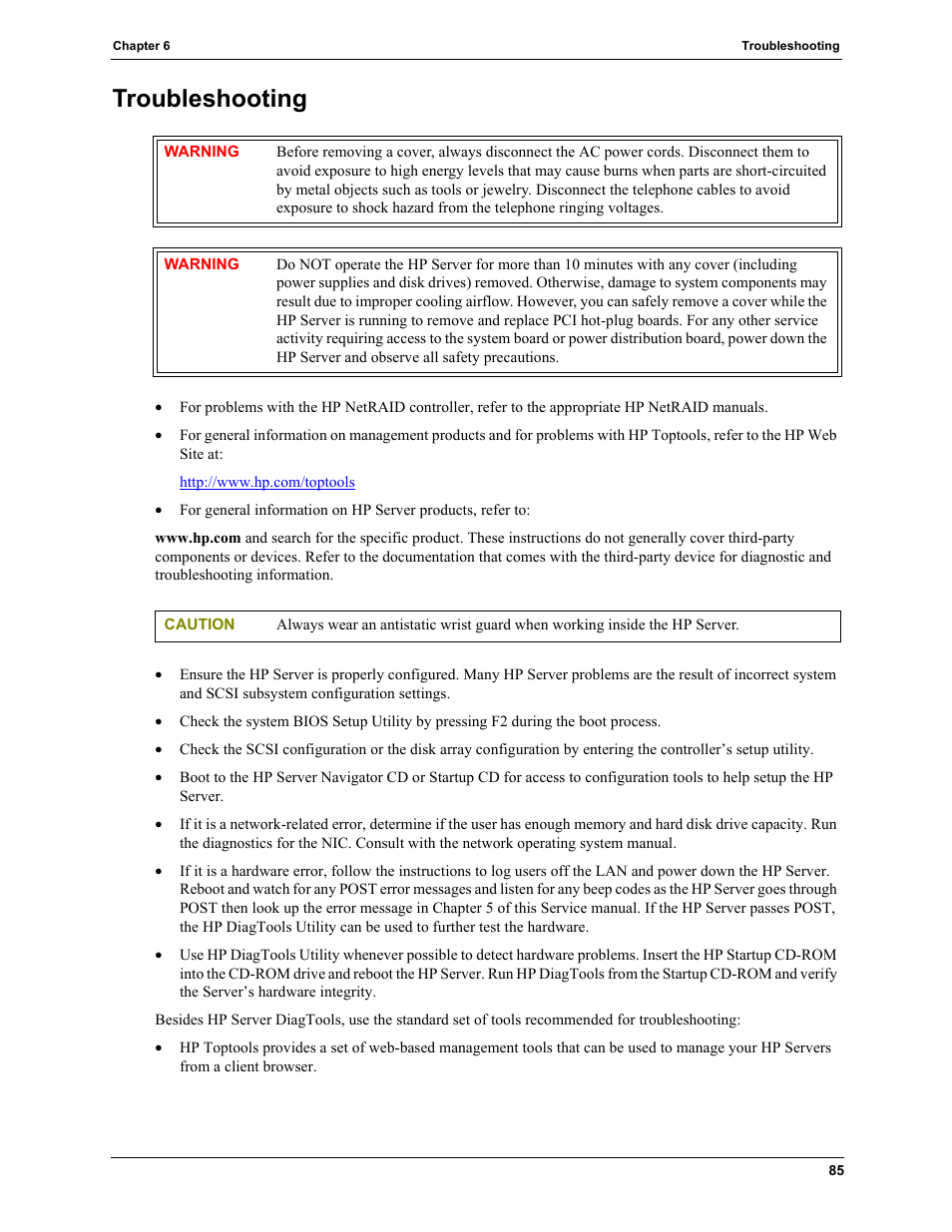 Troubleshooting | HP TC4100 User Manual | Page 87 / 130