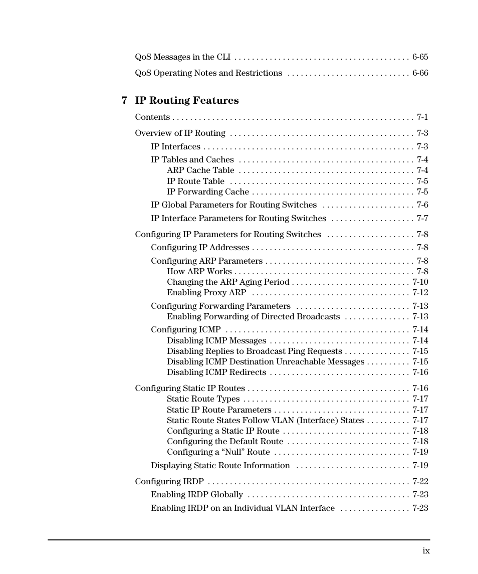 7 ip routing features | HP 2610-PWR User Manual | Page 11 / 364