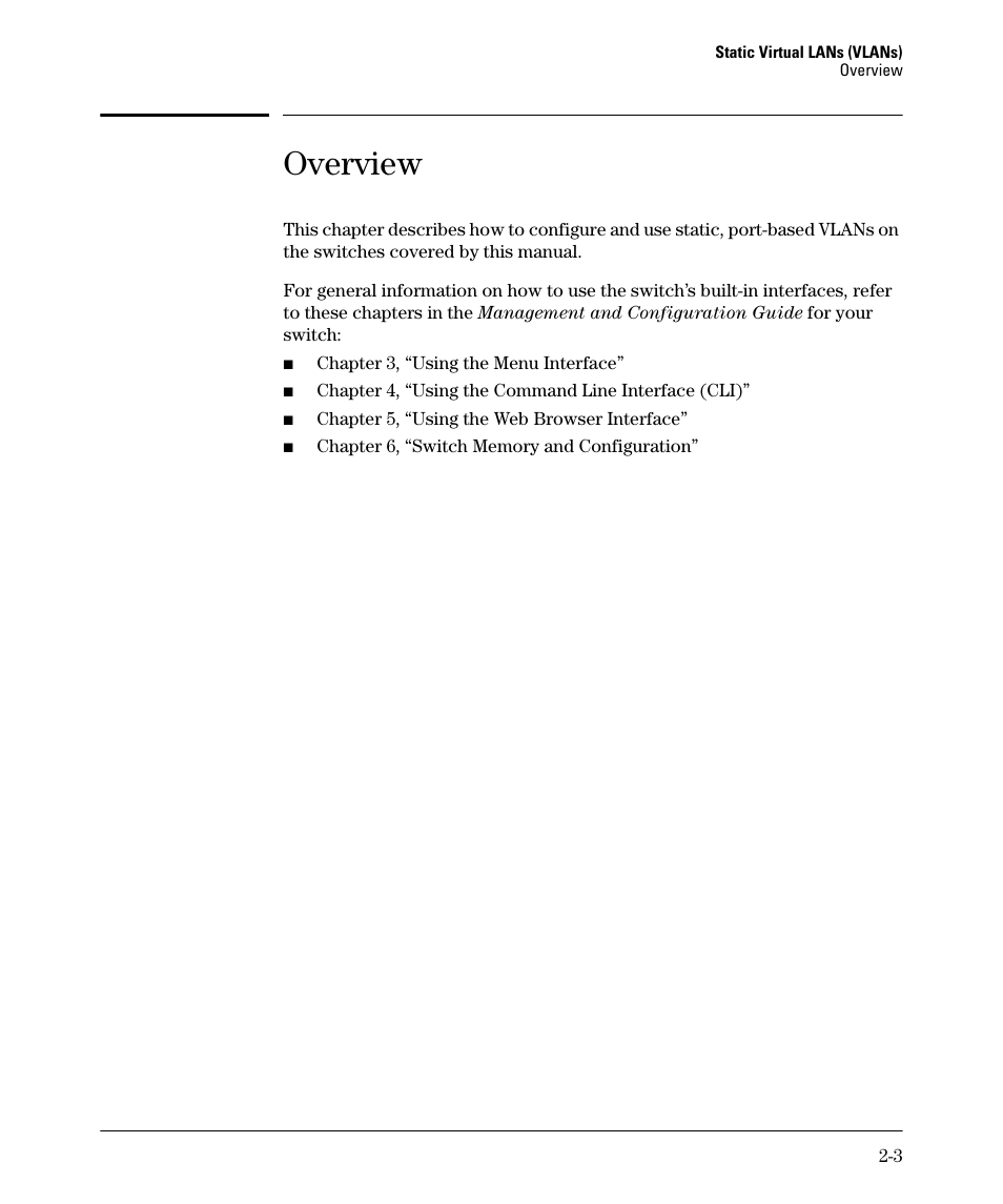 Overview, Overview -3 | HP 2610-PWR User Manual | Page 29 / 364