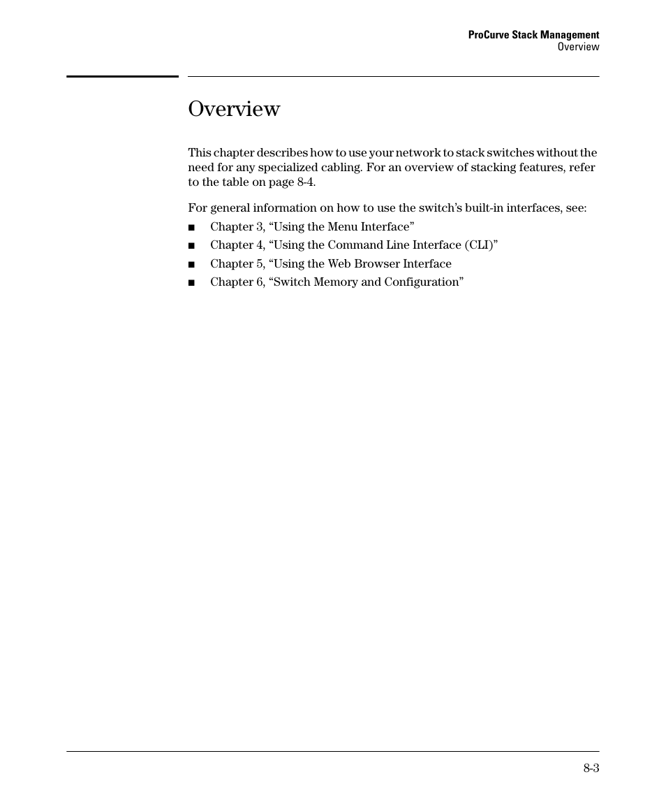 Overview, Overview -3 | HP 2610-PWR User Manual | Page 309 / 364
