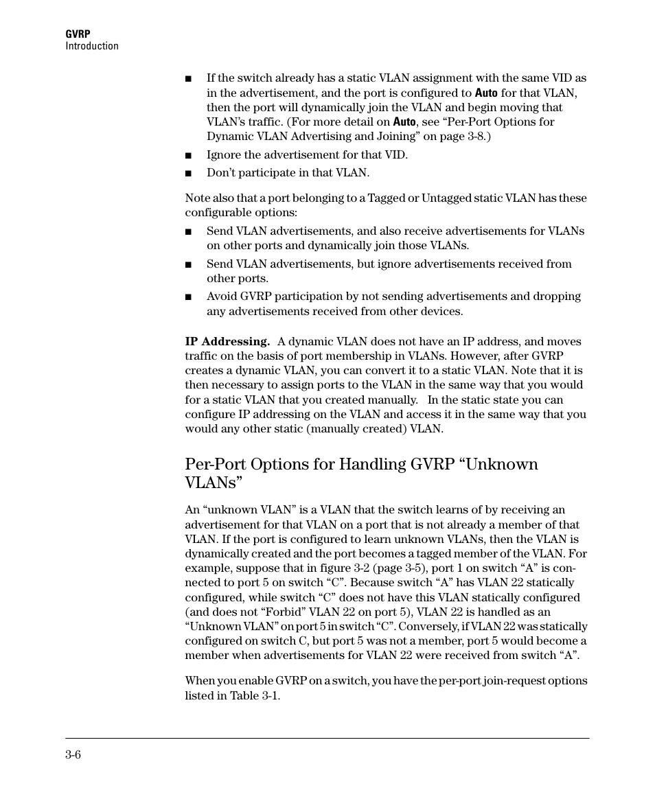 Per-port options for handling gvrp “unknown vlans | HP 2610-PWR User Manual | Page 72 / 364