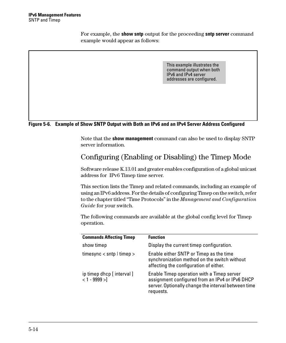 Configuring (enabling or disabling) the timep mode | HP 6200YL User Manual | Page 118 / 314