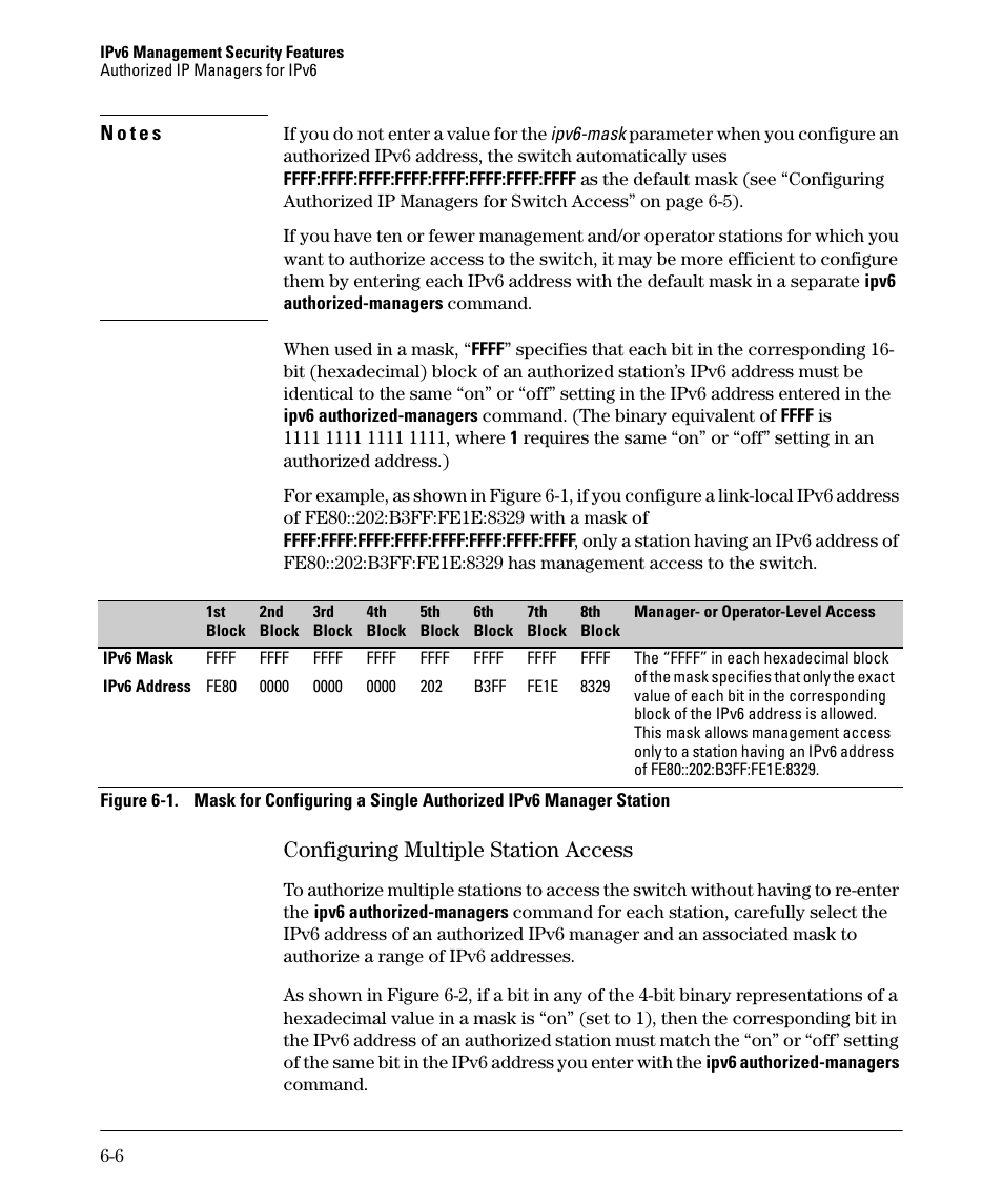 Configuring multiple station access, Configuring multiple station access -6 | HP 6200YL User Manual | Page 140 / 314