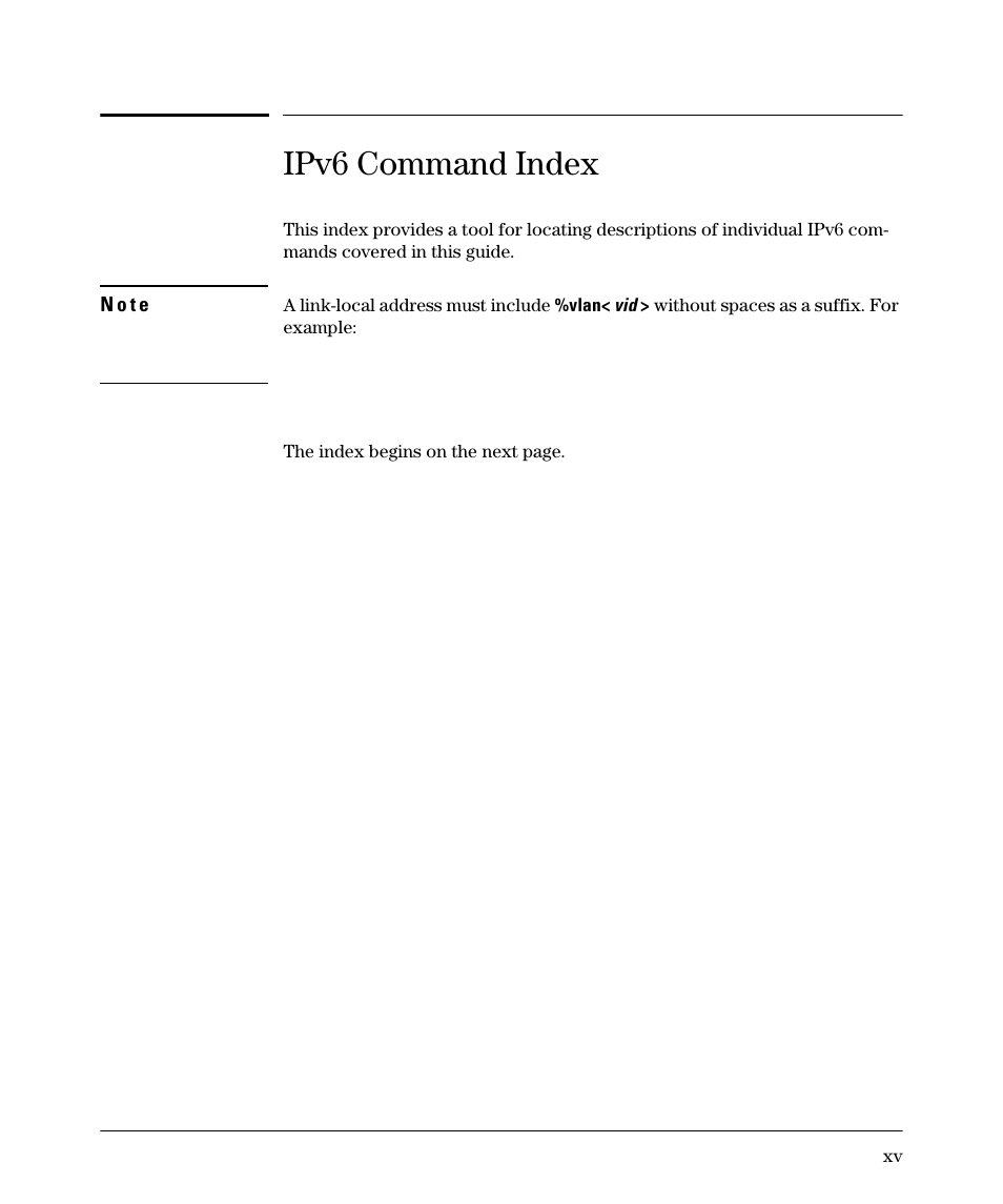 Ipv6 command index | HP 6200YL User Manual | Page 17 / 314