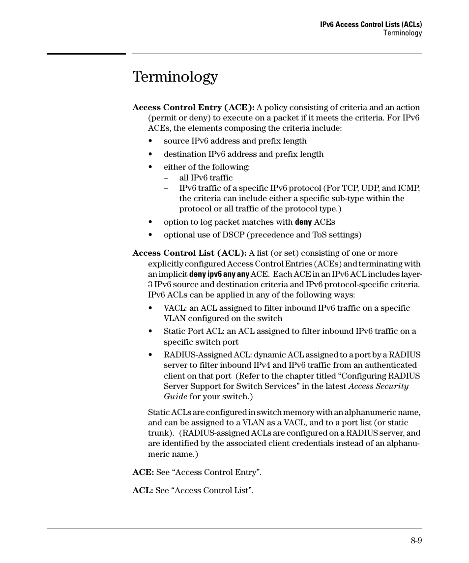 Terminology | HP 6200YL User Manual | Page 185 / 314