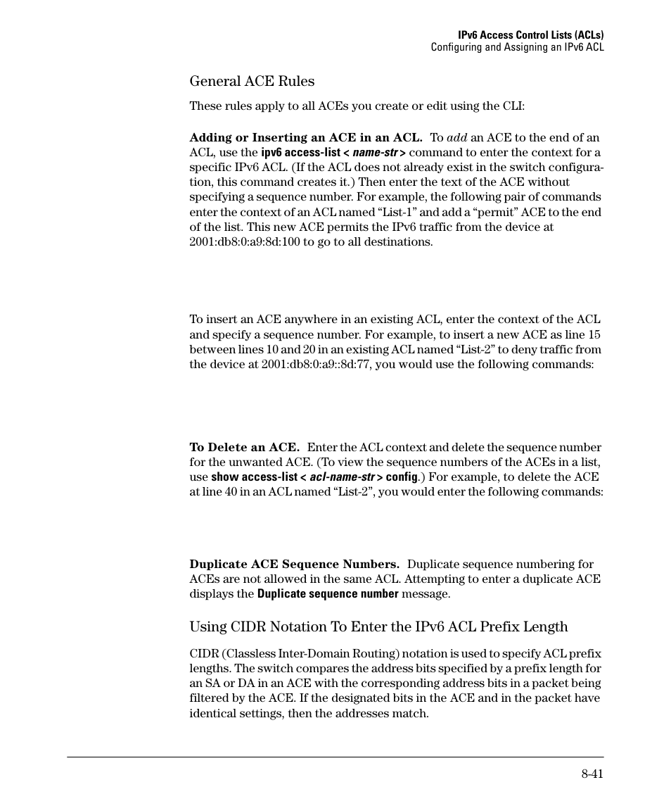 General ace rules, General ace rules -41 | HP 6200YL User Manual | Page 217 / 314