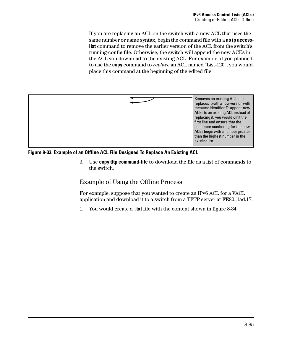 Example of using the offline process, Example of using the offline process -85 | HP 6200YL User Manual | Page 261 / 314