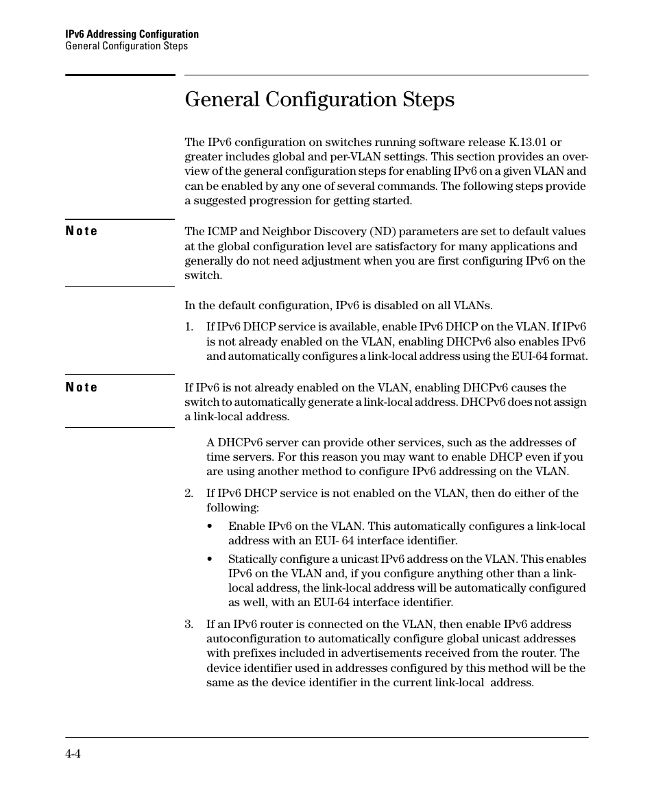 General configuration steps | HP 6200YL User Manual | Page 74 / 314