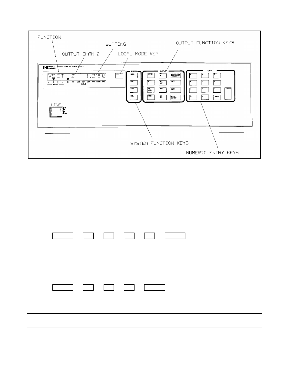Setting voltage setting current | HP 6627A User Manual | Page 84 / 115