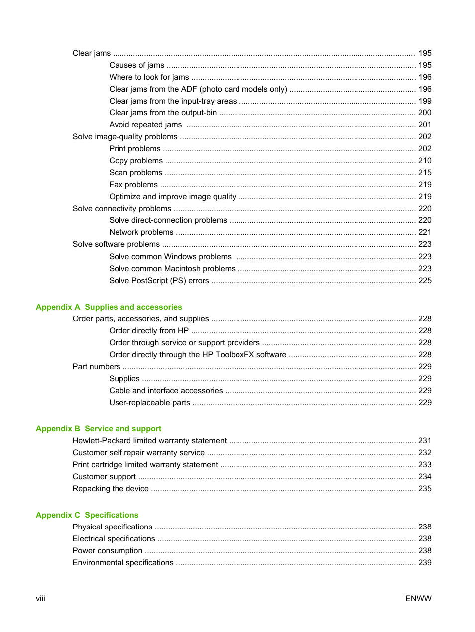 HP CM1312 MFP Series User Manual | Page 10 / 276