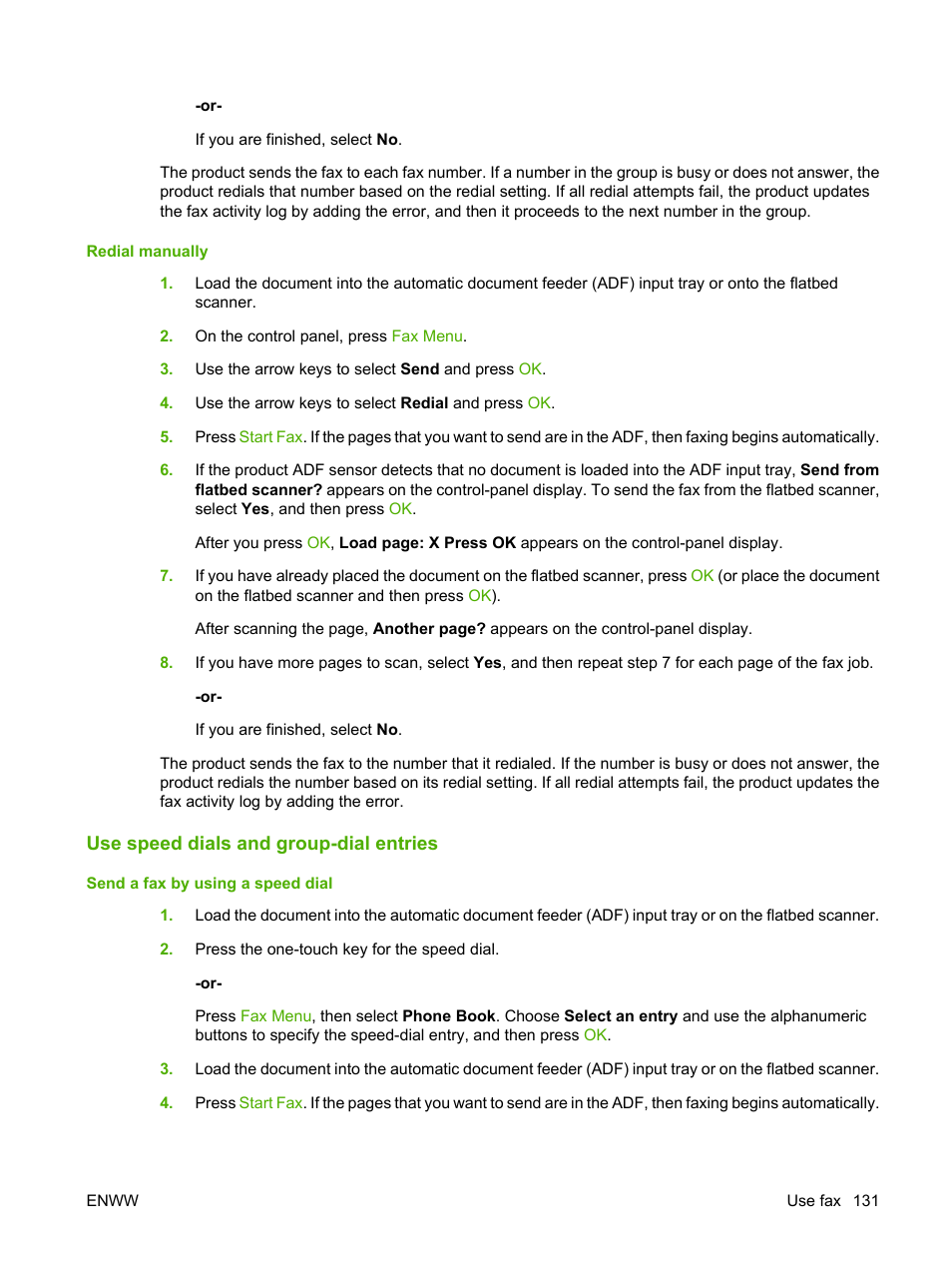 Use speed dials and group-dial entries, Send a fax by using a speed dial | HP CM1312 MFP Series User Manual | Page 143 / 276