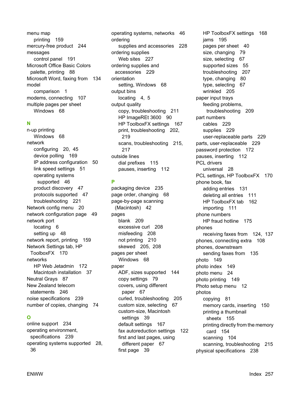 HP CM1312 MFP Series User Manual | Page 269 / 276