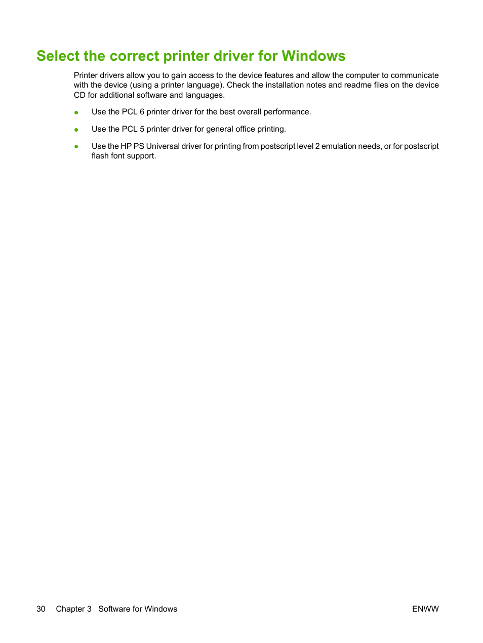 Select the correct printer driver for windows | HP CM1312 MFP Series User Manual | Page 42 / 276