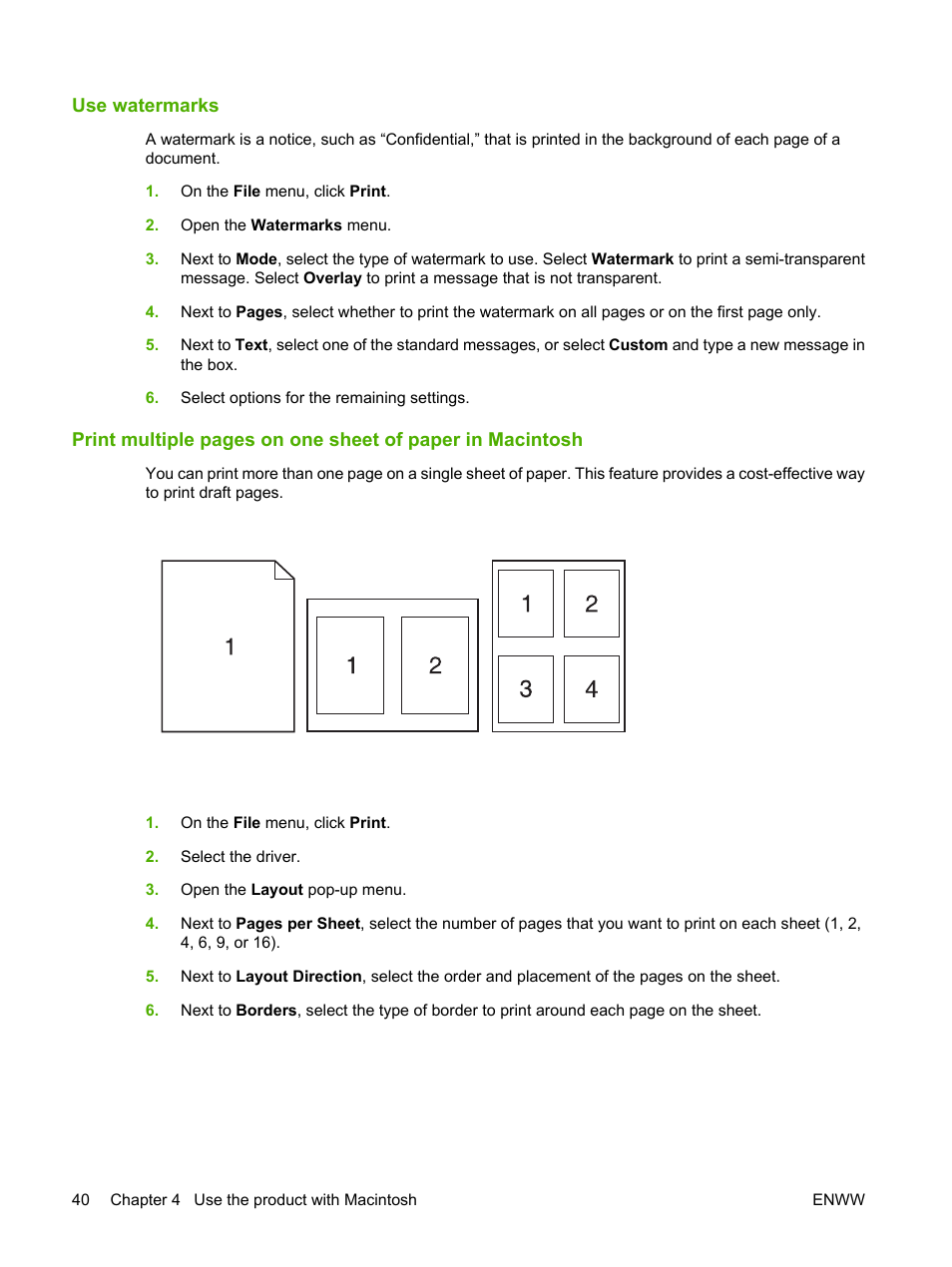 Use watermarks | HP CM1312 MFP Series User Manual | Page 52 / 276